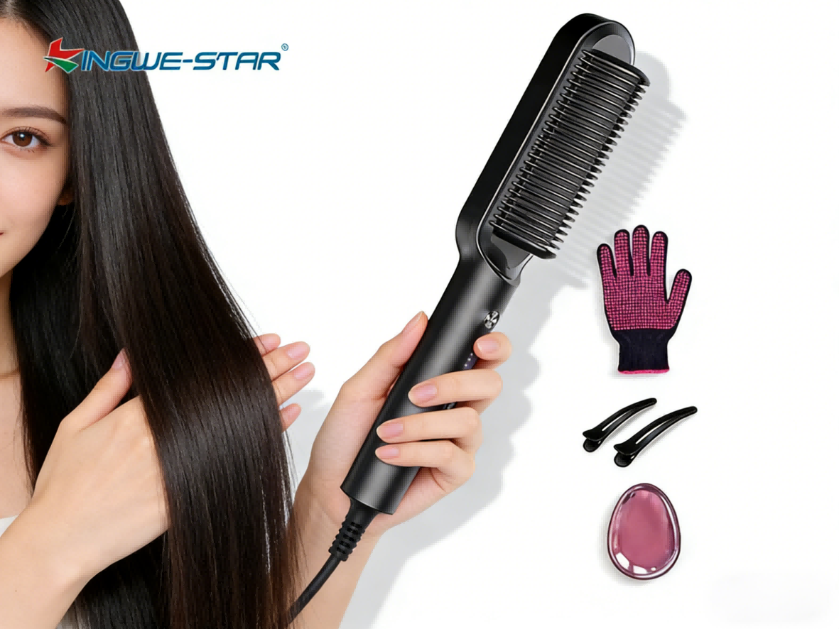 Hair Straightener Comb Straightening Brush